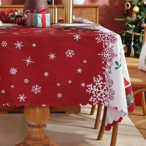 Tovaglia natalizia personalizzata, tovaglia natalizia rettangolare, utilizzata per pulire e pulire le feste di Natale 1