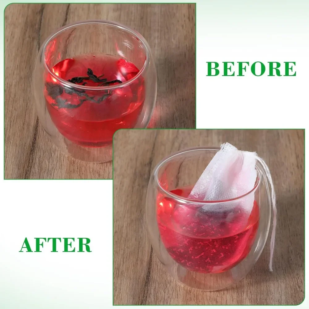 100-1000 Pz Usa E Getta Colino Da Tè Sacchetto Non Tessuto Sacchetto di Tè Coulisse Sigillo Colino Sacchetto Utensili Da Cucina Utensili Da Cucina 6