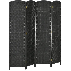 HOMCOM Separatore per ambienti pieghevoli a 4 pannelli 160x170 cm 1