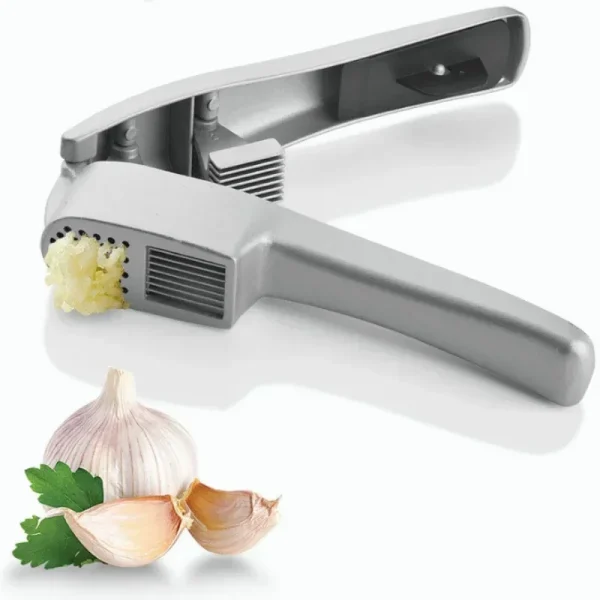 2 in 1 spremiaglio multifunzionale affettatrice per aglio gadget da cucina manuale in lega di zinco e accessori gadget per la casa 5