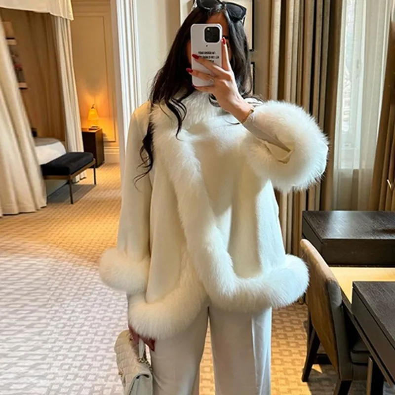 Tuularose Elegante Pelliccia Cappotti di Lana Donna Solido Colletto rovesciato Maniche Lunghe Giacca in Peluche Autunno Inverno Addensare Capispalla Caldi Lady 3