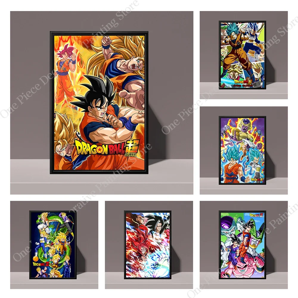 Bandai Anime HD Canvas Painting Poster Wall Art Print Dragon Ball Son Goku Immagini decorative classiche per soggiorno Senza cornice 1