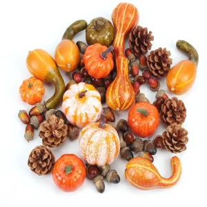 50/166 pz/set Artificiale È Falso Decorazioni Del Ringraziamento Con Gomme Casa Del Ringraziamento Simulato Set di Decorazioni di Zucca Finta 1