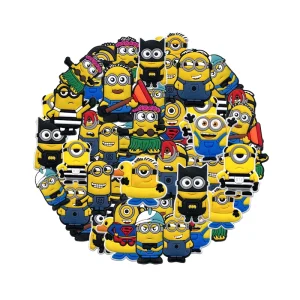 MINISO Minions serie 9-100PCS Scarpe Decorazioni con ciondoli Decorazione mista in PVC Impermeabile staccabile di alta qualità per regali per feste 1