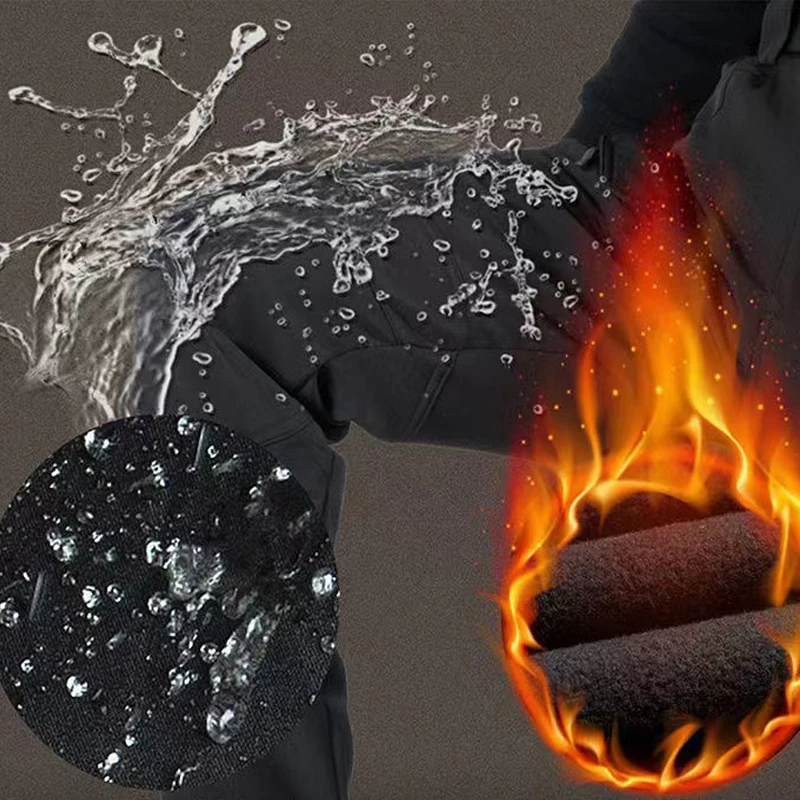 Città da uomo Gargo Inverno Tattico SharkSkin Giubbotti Pantaloni da trekking Pesca Arrampicata Trekking Caccia casual Pantaloni da campeggio M-5XL 2