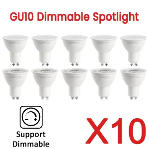 10 pz Dimmerabile LED GU10 Spot Light AC220V Risparmio Energetico Dimmerabile lampadina 3 W 5 W 7 W 9 W L'illuminazione può sostituire la lampada alogena 30 W 50 W 1