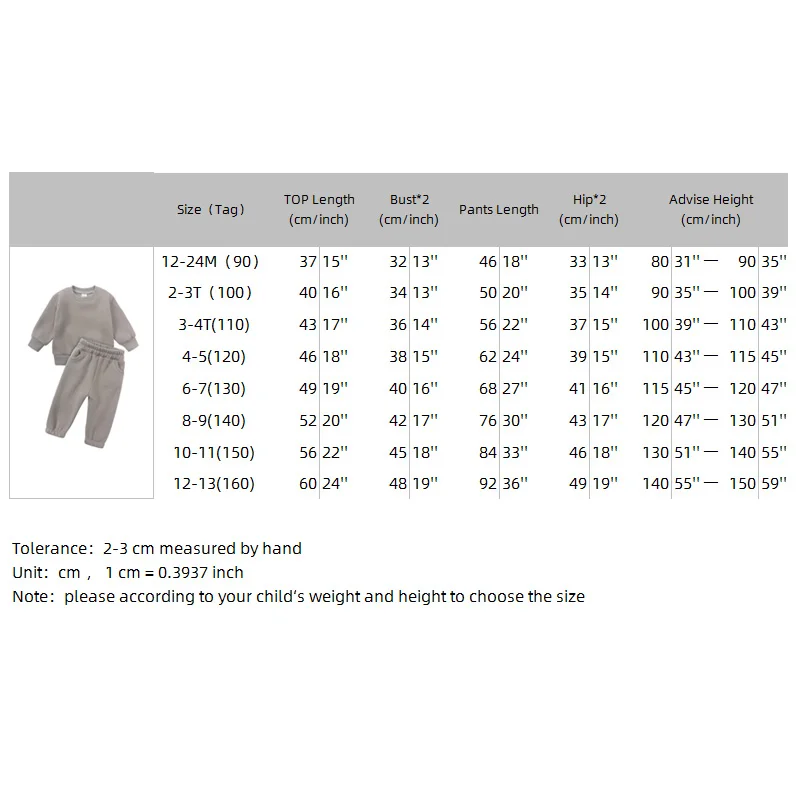 2025 nuovi arrivi bambine abbigliamento tuta 2 pezzi set caldo pile pianura top felpa + pantaloni loungewear vestito per bambini 4