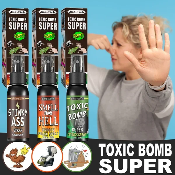 30ml scoreggia Spray scherzo scherzo plastica scoreggia Gag Spray forniture per feste Spoof odore Spray per adulti bambini Non tossici giocattoli divertenti di Halloween 2