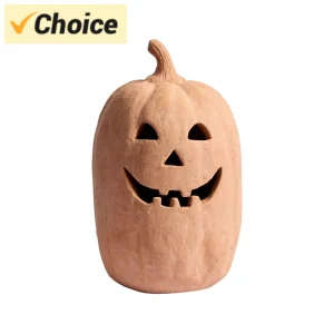 Illumina decorazioni per lanterne con decorazioni di zucca di Halloween per interni ed esterni, grandi dolcetti o scherzetto in resina, bomboniere per feste da tavolo 1