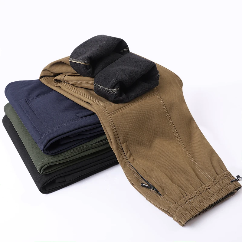 JNLN Pantaloni caldi in pile spesso Donna Uomo Inverno Pantaloni da jogging antivento impermeabili Pantaloni da sci da arrampicata da campeggio unisex 4
