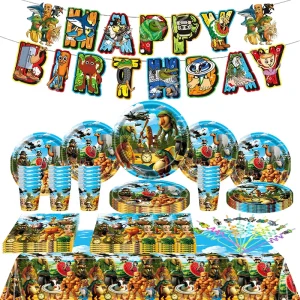 Nuovo Brainrot italiano Decorazione di compleanno per bambini Cartoon Tung Tung Sahur Piatti Stoviglie Banner Palloncini Forniture per bomboniere 1