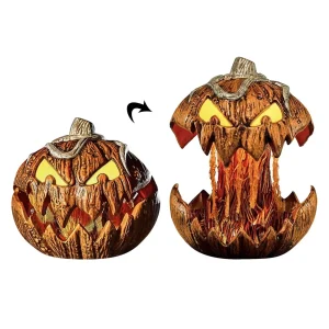 Decorazione di zucca parlante animata con zucca attivata dal rumore. La zucca sollevabile crea un'atmosfera spettrale per Halloween 1