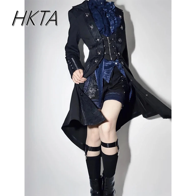 High Sense 2025 Primavera Nuovo Y2k Trench Dark Goth Robe Lolita Cappotti lunghi Lolita High Street Giacca da uomo e da donna Abbigliamento 6