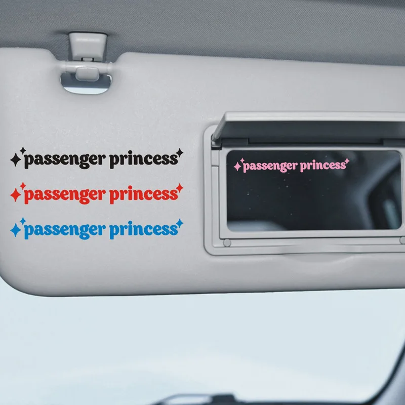 2 pezzi adesivo decorazione specchio passeggero principessa stella specchio adesivo specchietto retrovisore auto decorazione in vinile divertente decalcomania auto 4