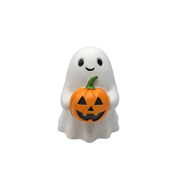 Statua di fantasma di Halloween con ornamento di zucca Decorazione creativa per il desktop della casa Decorazione per l'atmosfera della festa Regalo di festa 5