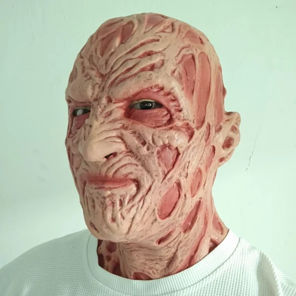 Un Nightmare On Elm Street Freddy Krueger Maschera Halloween Cosplay Party Horror Killer Freddy Costume Puntelli Maschera a testa intera in lattice 4