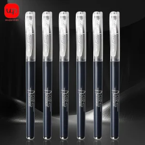 WQN-3/6/12PCS Semplice 0.5mm Penna ad asciugatura rapida con inchiostro nero Penna per firma aziendale di alta qualità Forniture per ufficio e cancelleria 1