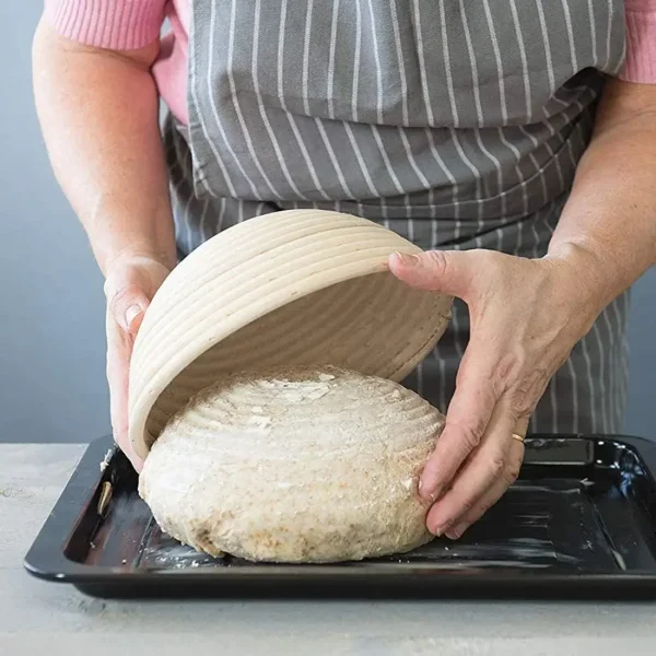 Cestino per la lievitazione del pane in rattan naturale Cestino per il pane in vimini fatto a mano in rattan Fermentazione dell'impasto Cestino per il pane Banneton a lievitazione naturale 4