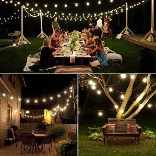 Nuovo globo di cristallo solare LED luci della stringa LED luce solare esterna IP65 fata luce ghirlanda di nozze per la decorazione della festa in giardino 4