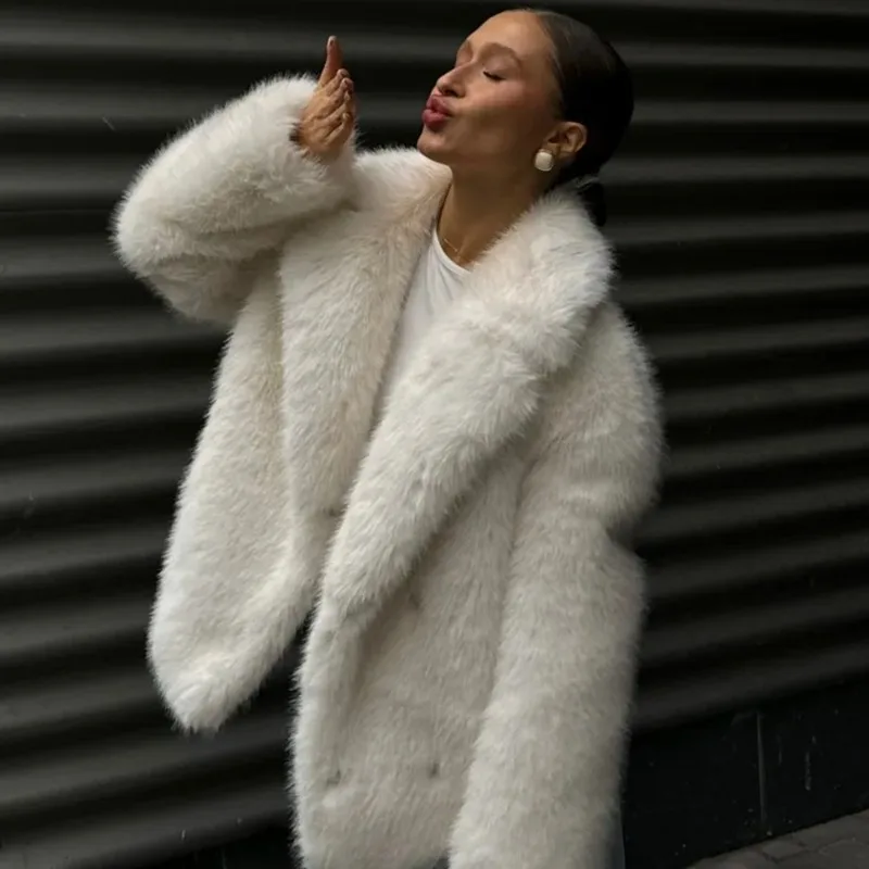 Tuularose Donna Inverno 2025 Cappotto in pelliccia sintetica di lusso di alta qualità Addensare Cappotto caldo Capispalla Hot Girls Giacca in pelliccia sintetica solida 2