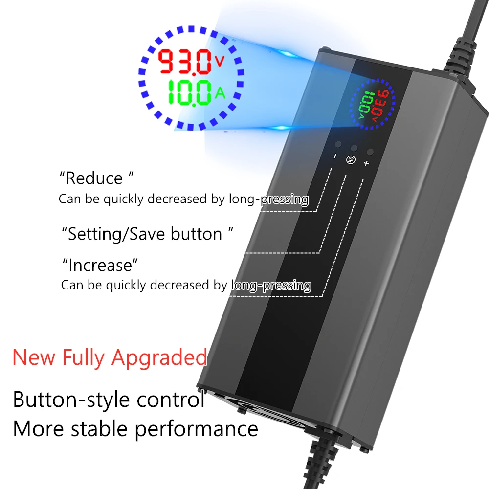 10A 15A 24V 48V 58.4V 72V 60V 67.2V 84V Li-Ion Lifepo4 Caricabatteria al litio Curren Regolabile 13S Carica 8S 16S 20S 24S parti 3