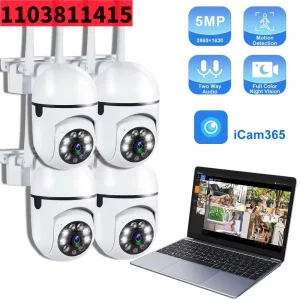 Telecamera di videosorveglianza 5G Wifi telecamera IP PTZ CCTV da 5mp monitoraggio umano intelligente Zoom 4X visione notturna a colori impermeabile all'aperto 1