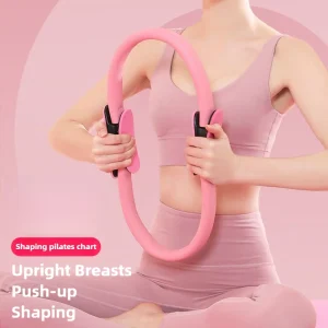 1 pz 38 cm yoga pilates anello con impugnatura antiscivolo yoga sport resistenza cerchio per le donne attrezzature per l'allenamento muscolare fitness a casa 1