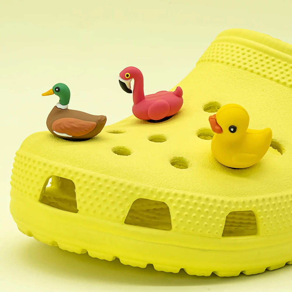 1/10pcs 3D Carino Squali Balene Pendenti e Ciondoli per Le Donne Calamari Granchio Tartaruga Decorazione di Scarpe Accessori Anatra Mallard Spille Zoccoli per I Bambini 6