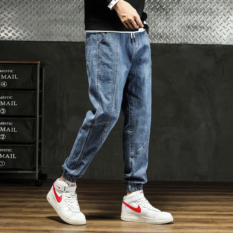 Jeans Harem cargo in spandex da uomo 2025 Pantaloni casual versatili moda autunno inverno taglie forti 5XL 4