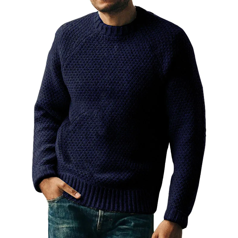 Plus size 3XL Maglione oversize da uomo 2025 Casual Solid O-Collo Pullover lavorato a maglia da uomo Maglioni Slim Maglieria a maniche lunghe Pull Homme 2