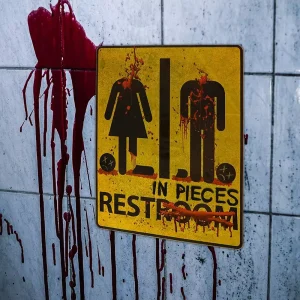 Halloween Party Decoration Wall Horror Night Mural Stickers adesivi insanguinati adesivi per wc da bagno Parody Glass Horror Sticker 1