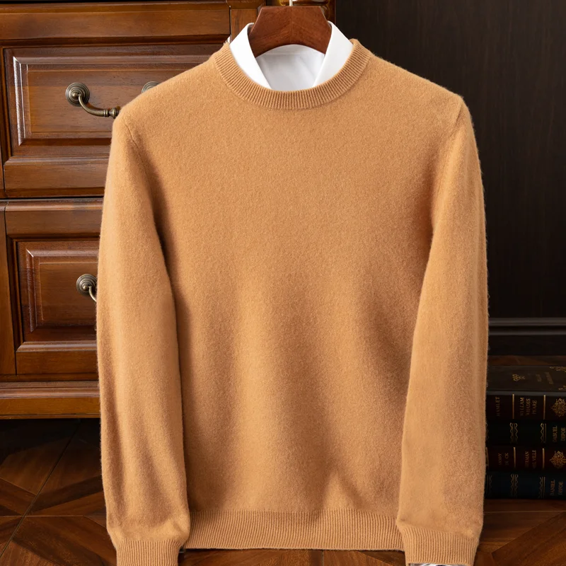 2025 Maglione di cashmere O-Collo Pullover da uomo Allentato Oversize M-3XL Maglia inferiore Autunno Inverno Nuovo Coreano Casual Uomo Top 2