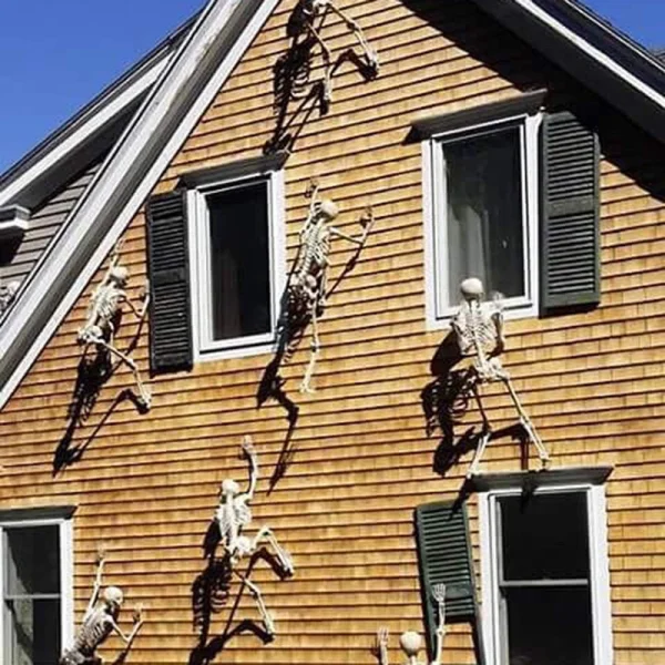 Scheletro mobile di Halloween Ossa di teschio umano finto Decorazioni per bar di casa per feste di Halloween Casa stregata Puntelli horror Giocattoli ornamentali 1