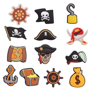 6-100PCS Cartoon Clown Pirati Serie Pendenti e Ciondoli per scarpe Decorazioni in PVC Iconico Quartetto Silhouette Staccabile Impermeabile Per Il Regalo Del Partito 1