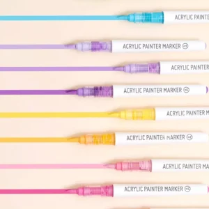 9 colori/set pennarello per pittura acrilica pennarelli per graffiti fai da te per notebook, diario, scrittura, pittura, cancelleria 1
