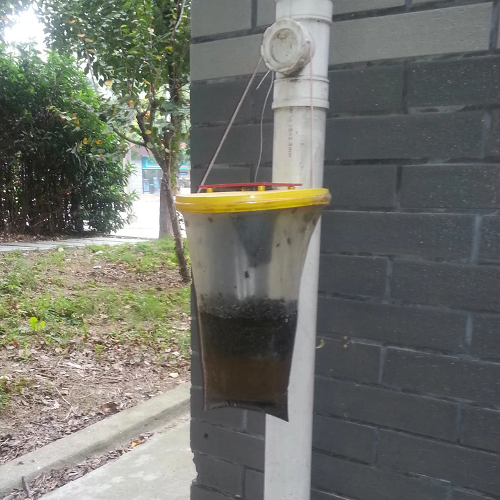 1-5PCS Usa E Getta Appeso Trappola Per Mosche Borsa Usa E Getta Trappola Per Mosche Non Tossico Trappola Per Zanzare Catcher Fly Vespa Insetto Bug Killer per Outd 4