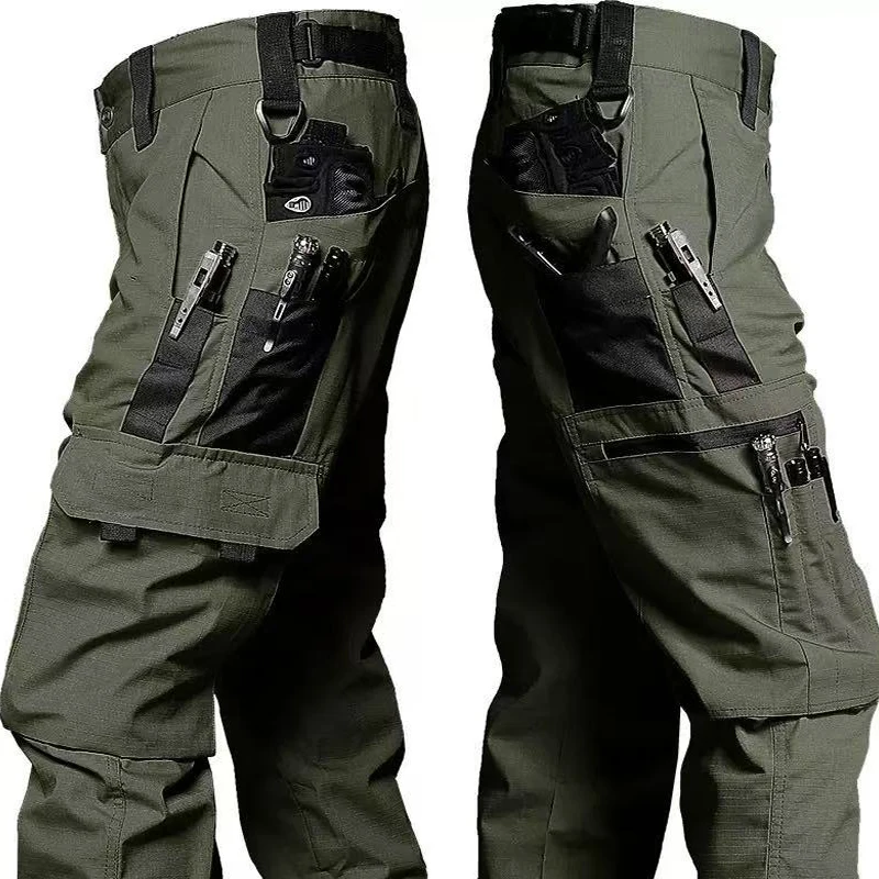 Pantaloni softshell in pile autunno inverno da uomo Pantaloni cargo da combattimento militari tattici Escursionismo Campeggio Arrampicata Abbigliamento sportivo casual 1