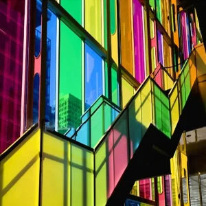 Adesivo per finestra arcobaleno adesivo in vinile antideflagrante decorazione parasole Raamfolie per divisorio in vetro per porte e finestre 1