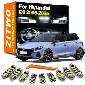 Auto LED Interni Lampadina Luce Targa Kit Per Hyundai i20 MK1 MK2 MK3 2008- 2019 2020 2021 2022 2023 2024 2025 Accessori 1