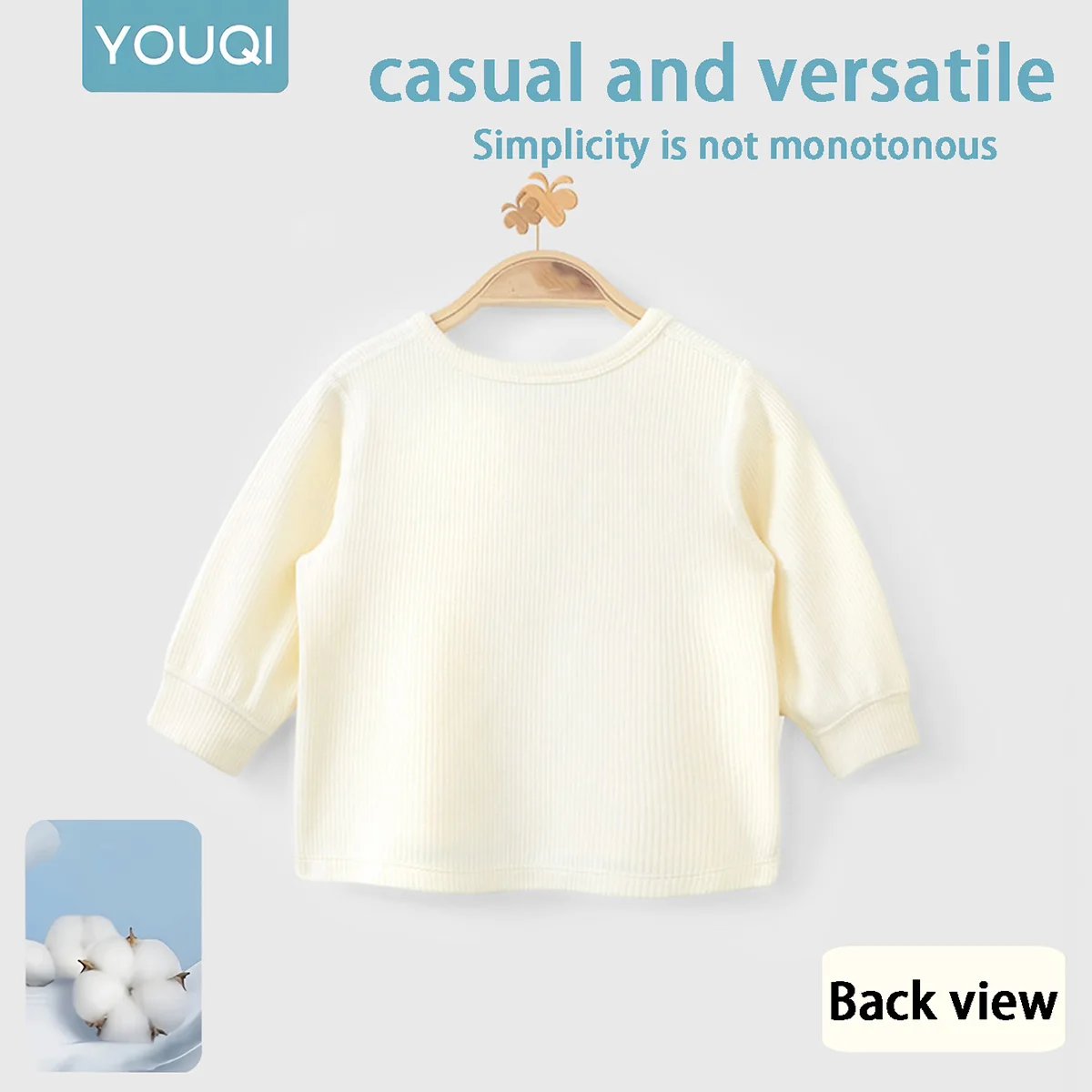 Youqi Baby Primavera e Autunno Cappotto cardigan a maniche lunghe con strato esterno in stile occidentale disossato universale 2