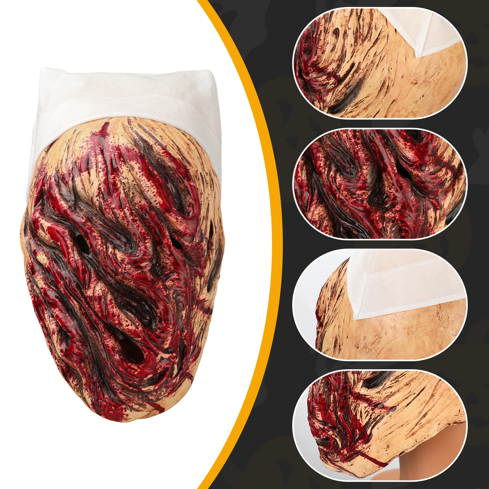 Modello da infermiera Maschera per costume cosplay di Halloween Crea un'atmosfera terrificante Design Meraviglioso regalo per i fan dei giochi di ruolo 3