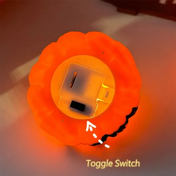 Lanterna di zucca Luce di candela Teschio di Halloween Fantasma Lampada per bambini Regalo per la camera da letto Decorazione per feste in giardino Luce d'atmosfera 6