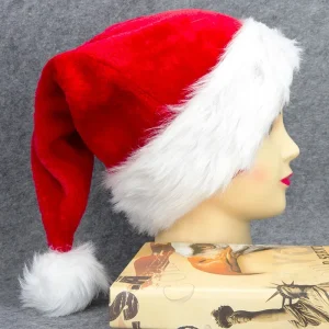 Cappelli rossi di Babbo Natale di alta qualità Cappellini addensati per adulti e bambini Decorazioni natalizie Regali di Capodanno Forniture per feste a casa 1