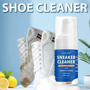 Detergente per scarpe bianco da 100 ml Schiuma per pulizia a secco senza lavaggio Decontaminazione per scarpe scamosciate in pelle di pecora opaca Scarpe da ginnastica in pelle Cura 1
