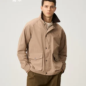 SIMWOOD 2025 Autunno Nuova giacca idrorepellente oversize da uomo Cappotti vintage lavati Abiti di qualità taglie forti 1