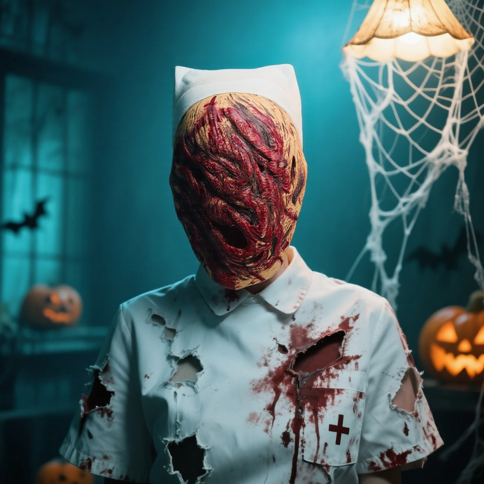 Modello da infermiera Maschera per costume cosplay di Halloween Crea un'atmosfera terrificante Design Meraviglioso regalo per i fan dei giochi di ruolo 1