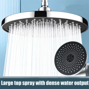 Soffione doccia per bagno domestico pressurizzato con getto superiore da 25 cm, soffione doccia con grande volume d'acqua 1