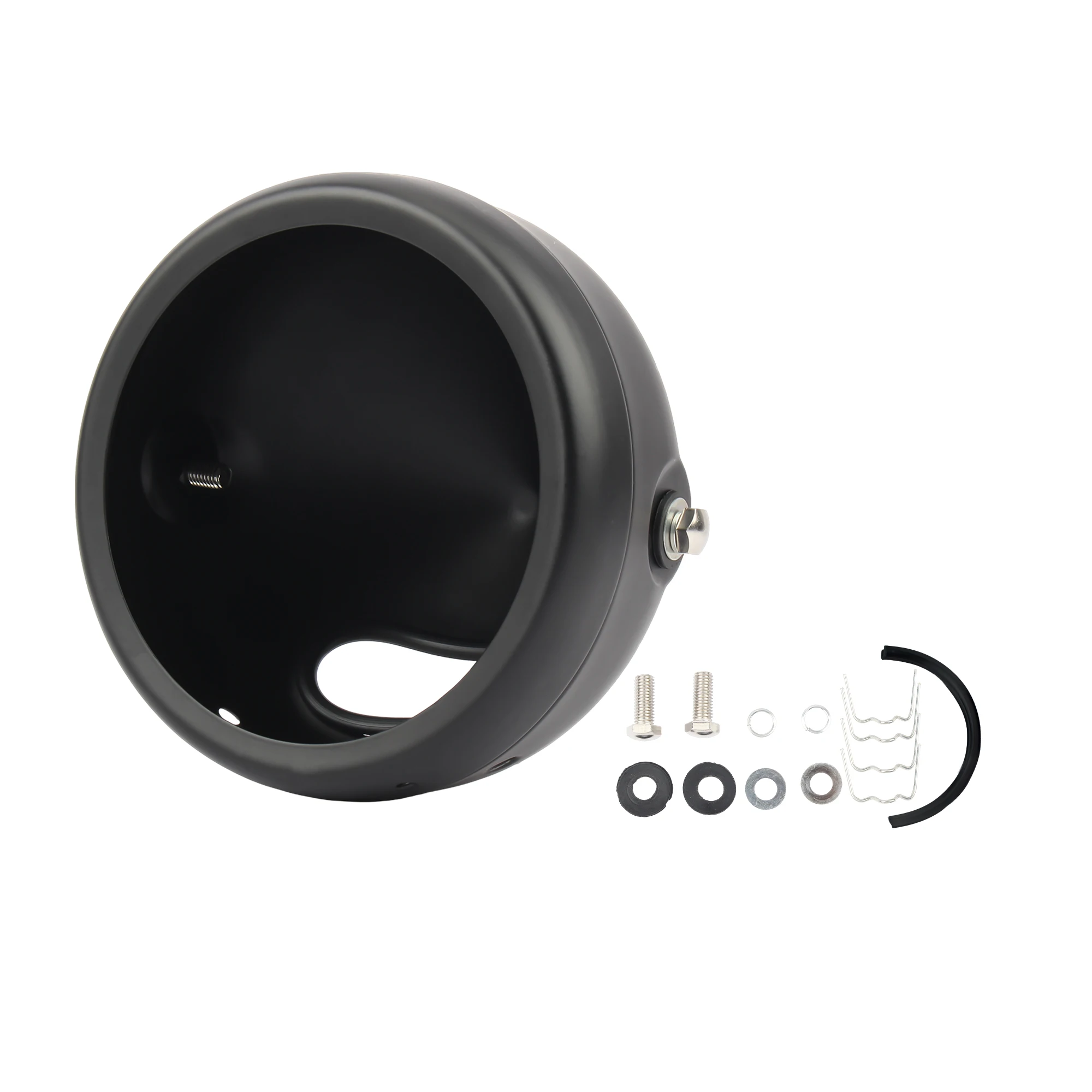 Secchio per fari a LED da 5,75 pollici e 7 pollici per Harley Faro Retro Cafe Racer Staffa di copertura per alloggiamento per fari Accessori universali 5