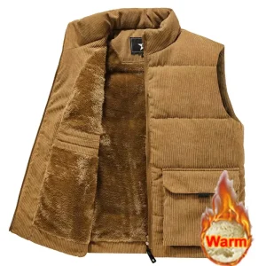 Inverno uomo pile caldo gilet cappotti uomo colletto alla coreana esercito addensare gilet abbigliamento giacca da uomo gilet senza maniche 1