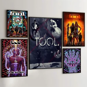 T-TOOL Band Poster vintage Stampe adesive in carta bianca Poster opere d'arte Poster Adesivi murali 1